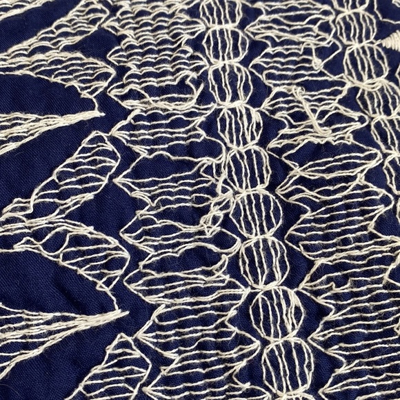 Vintage 60s Metal Side Zipper Embroidered Boho Peasant Hippie Maxi Skirt - Picture 9 of 9